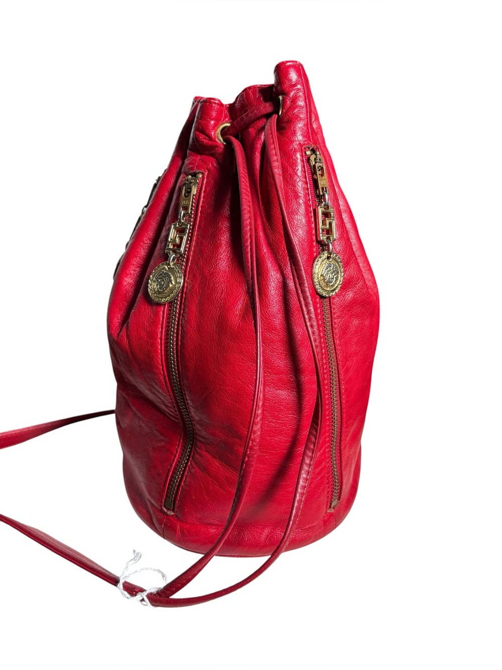 Vintage Versace-Inspired Red bucket Bag - Picture 5 of 15